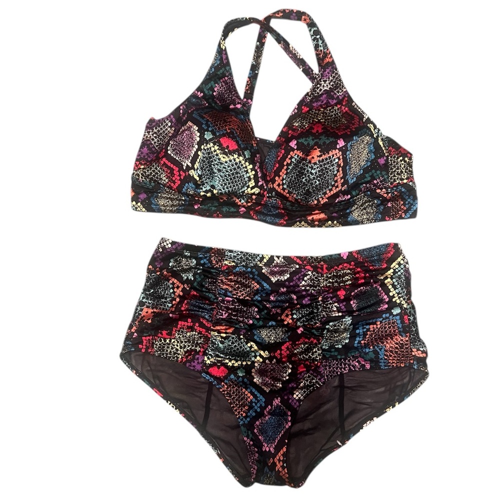 Torrid Multicolor Snakeskin Bikini
